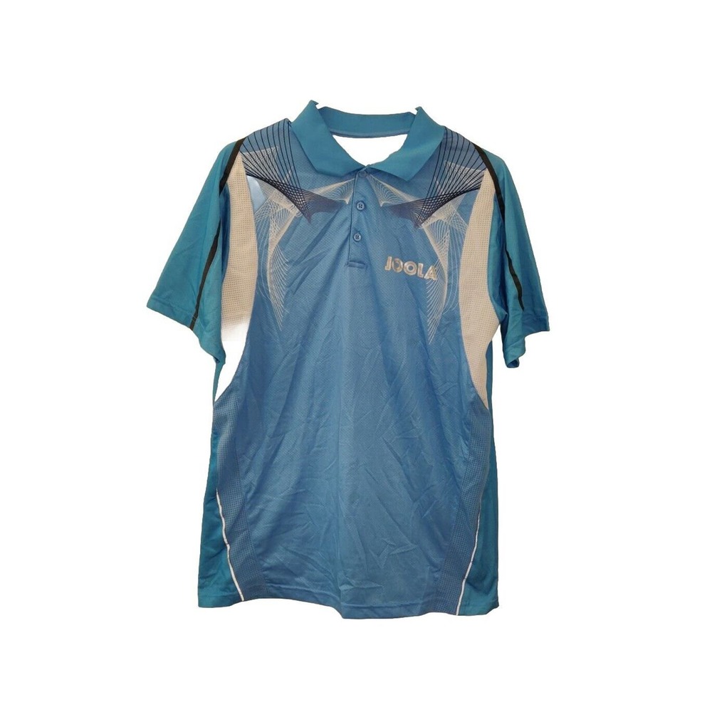 Joola Men's Activewear Polo Shirt Blue Size L Short Sleeve Pickleball.